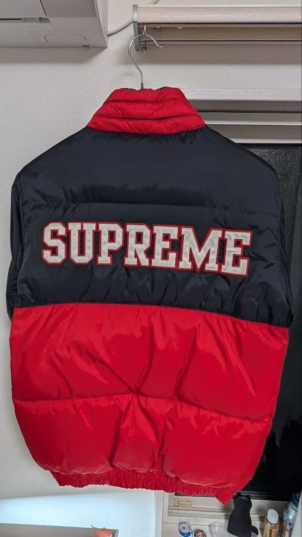 SUPREME クリーニング済み リバーシブルダウンジャケット S 14AW
