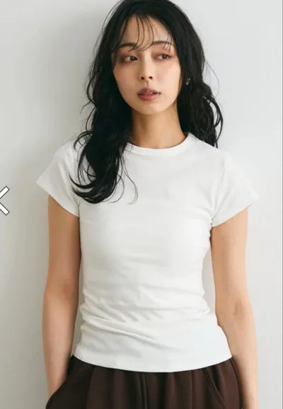 クルーネックフレンチTシャツ