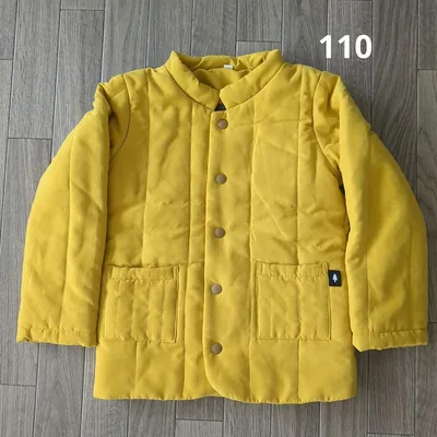 キッズ 中綿ジャケット イエロー 110cm