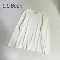 L.L.Bean リブ カットソー 長袖 無地 白