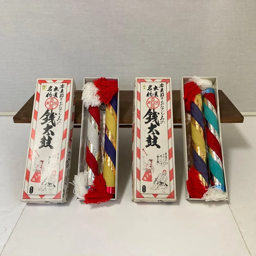 銭太鼓 2個入り×2セット 楽器 出雲 祭 安来節 民謡 郷土 祭 和風 レトロ