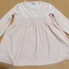 H&M キッズ ベロアワンピース ピンク 98cm