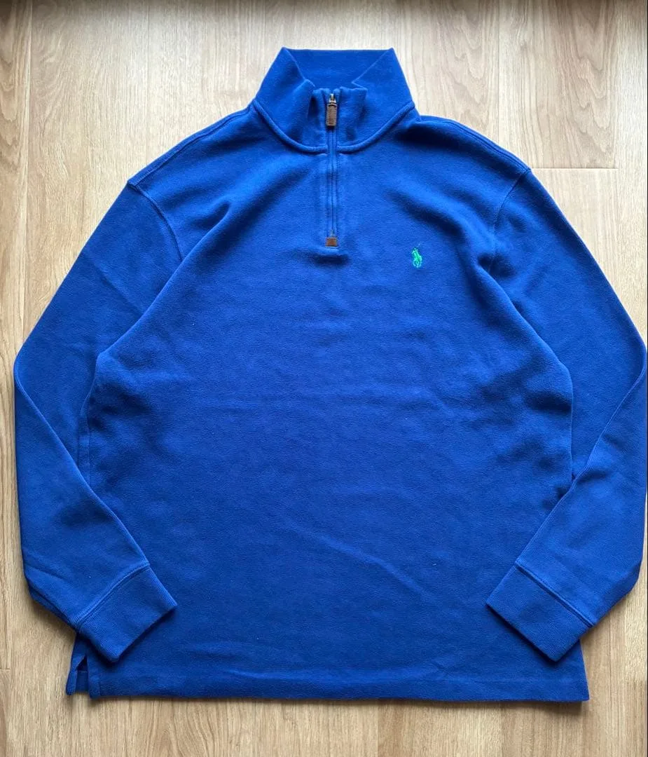 POLO RALPH LAUREN ハーフジップ スウェット ブルー used