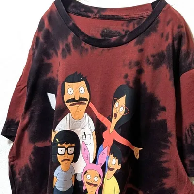 ボブズバーガーズ デカロゴ 総柄 Tシャツ タイダイ XL 古着