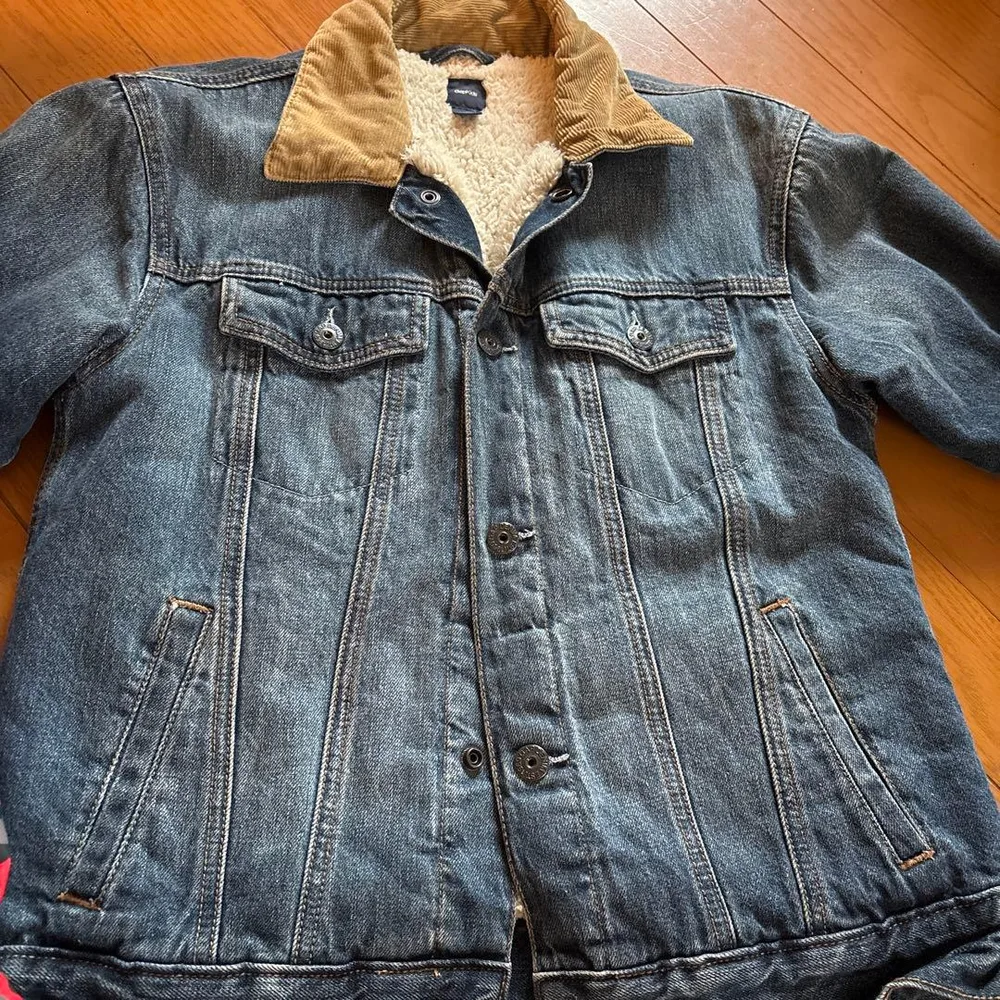 GapKids ボア襟 デニムジャケット 160cm