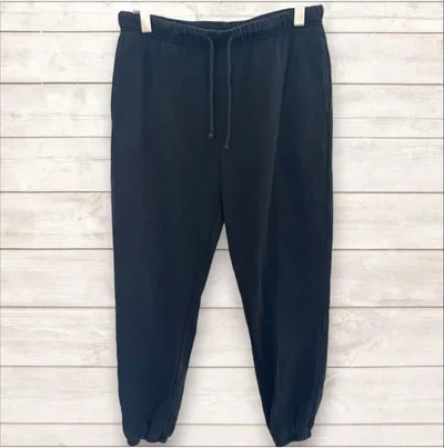 ノーバウンダリーズ スウェットパンツ リブ 黒 M 綿ポリエステル 部屋着