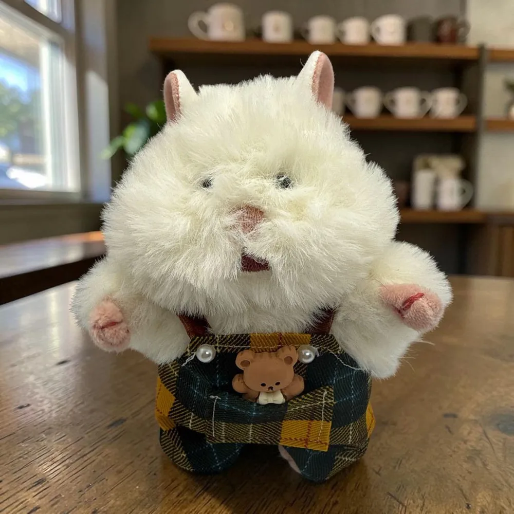 はむにぎり ぬい服 サロペット ハンドメイド イエローチェック②
