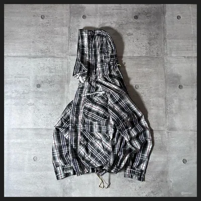 00s checked nylon jacket y2k c-boy swag