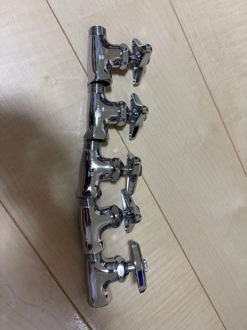SANEI 二口横水栓 5個セット 20A 洗濯機用 中古