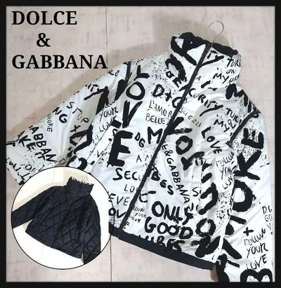 DOLCE&GABBANA リバーシブル パファージャケット DG グラフィティ