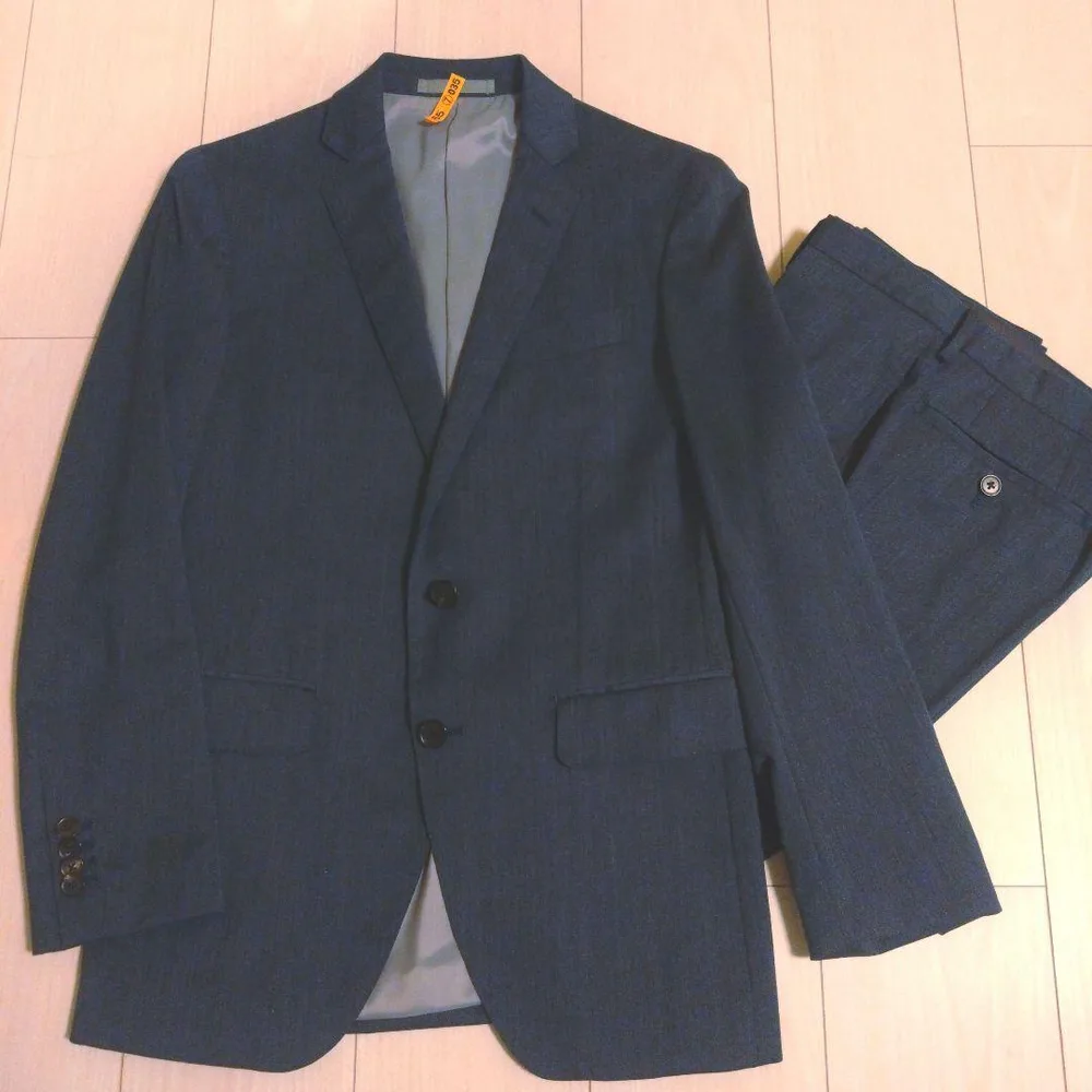 美品 THE SUIT COMPANY スーツ ネイビー