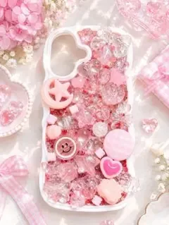 【即購入可】iPhone17 ケース ハンドメイド デコケース ピンク 姫系