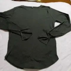 長袖 リブカットソー