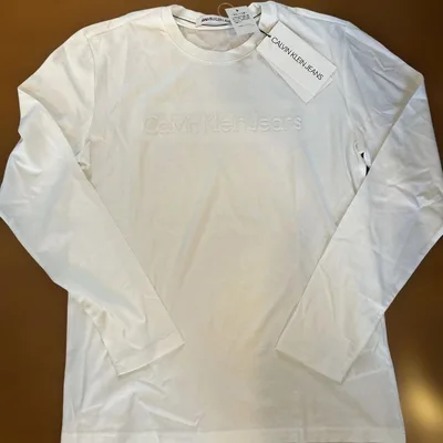新品 CALVIN KLEIN JEANS 長袖Tシャツ ホワイト