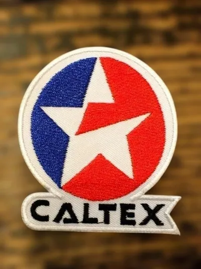 石油ブランド カルテックス Caltex ワッペン 企業ロゴ シェブロン 日石