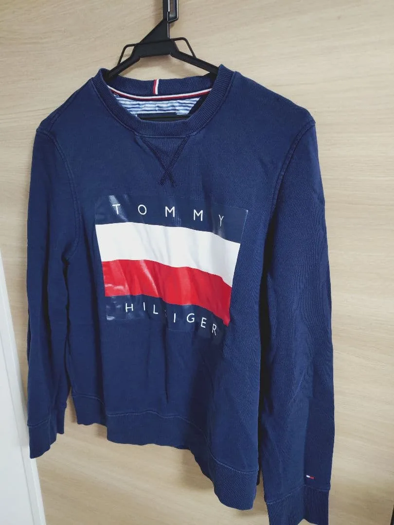 TOMMY HILFIGER クルーネック スウェット ネイビー