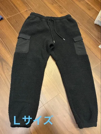 【美品】ボアフリース カーゴパンツ Lサイズ ブラック NIKE