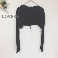 2.212 LOVERS y2k 長袖 カーディガンクロップド オープンプロント