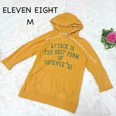 ELEVEN EIGHT【M】フード付きチュニック ドロスト マスタード