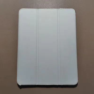 iPad用 三つ折りスタンドケース ホワイト ライトグレー iPadAir