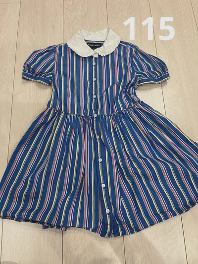 RALPH LAUREN ストライプ 半袖ワンピース 115cm