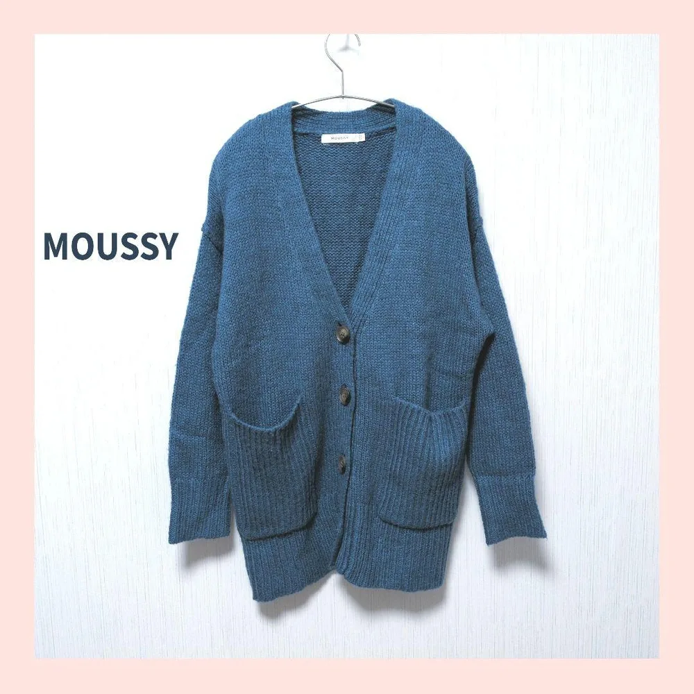 MOUSSY MIDDLE LENGTH KNIT CD カーディガン