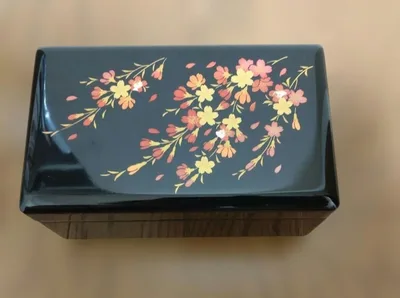 【動作確認済】桜蒔絵 漆器 オルゴール付き