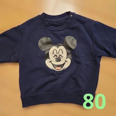 UNIQLO ミッキーマウス トレーナー 80センチ ネイビー