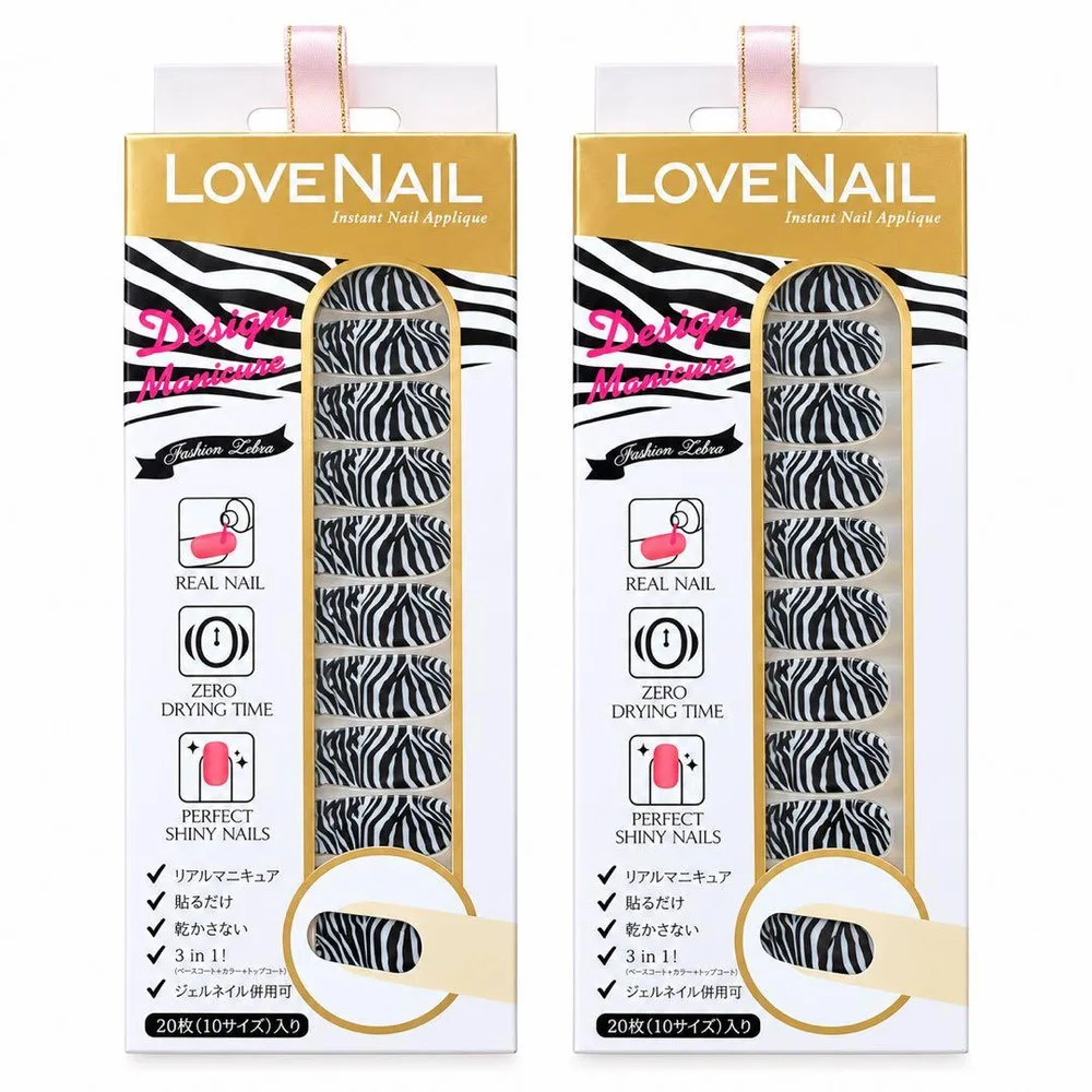 LOVE NAIL インスタントネイル Fashion Zebra 2箱