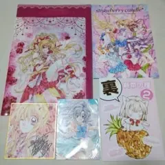 種村有菜 直筆サイン入り色紙 同人誌 ポストカードセット クリアファイルバッグ