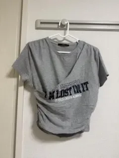 Kastane ロゴ 半袖カットソー Tシャツ グレー
