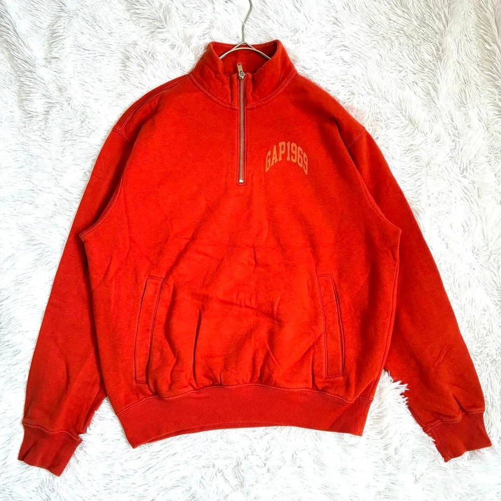 GAP 1969◇ハーフジップ ビックロゴ トレーナー スウェット XS Y2K