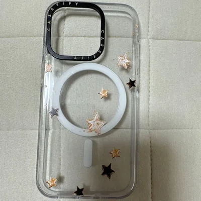 CASETiFY iPhone15proケース 星と月柄 MagSafe対応