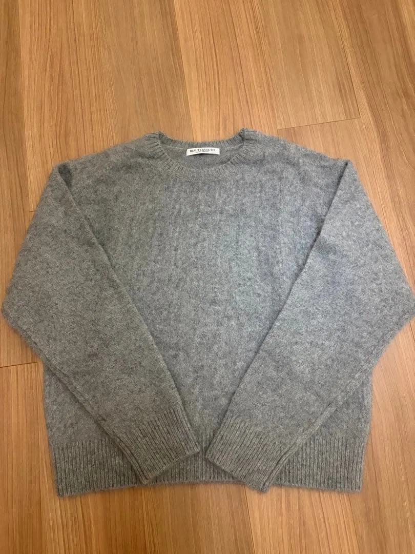 新品beauty&youthフォックスカシミヤブレンドクルーネックニット