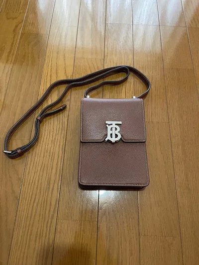 超美品 BURBERRY TBロゴ スマホショルダーバッグ