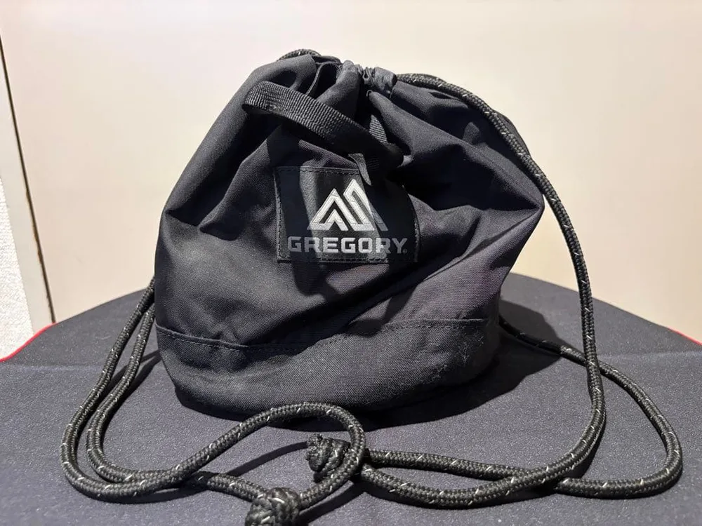 GREGORY 巾着バッグ ブラック