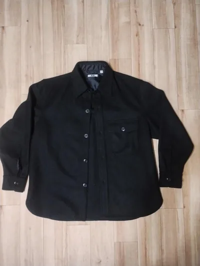 UNIQLO U フリースシャツジャケット ブラック