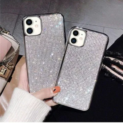 iPhone キラキラ 輝き 携帯ケース 贅沢 シルバー 人気
