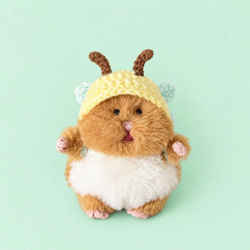 ハンドメイド ぬい服 はむにぎり 蜂 ミツバチ ボンネット 羽根