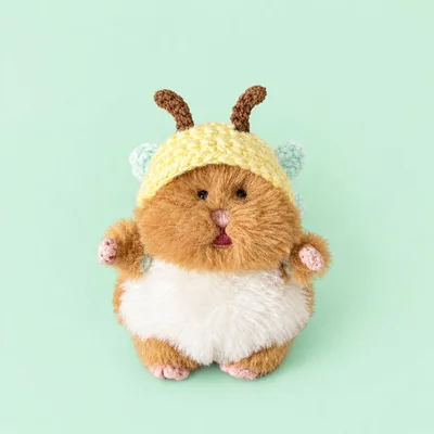 ハンドメイド ぬい服 はむにぎり 蜂 ミツバチ ボンネット 羽根