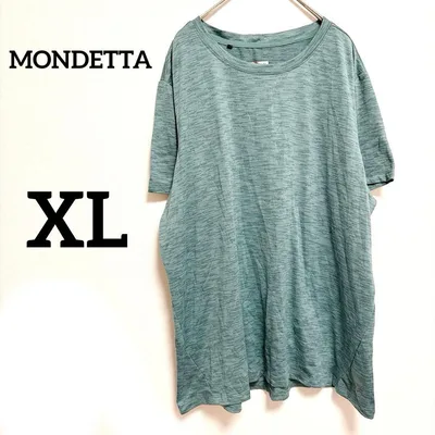 MONDETTA 大きいサイズ 半袖Tシャツ グリーン系【XL】スポーツ