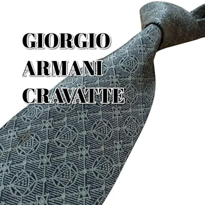★GIORGIO ARMANI CRAVATTE★ カーキ系 イタリア製