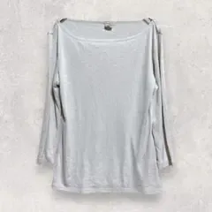 コムサ 長袖 Tシャツ カットソー M グレー 薄手 シンプル