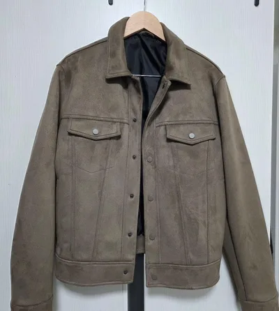 ZARA スエード調ジャケット カーキ L