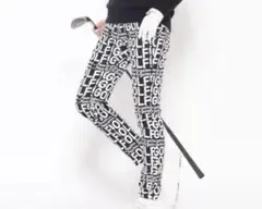 値下げ 新品タグ付き パーリーゲイツ GOLF柄 コットンストレッチパンツ 2