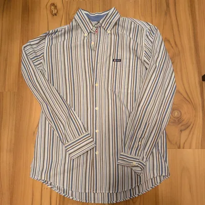 CHAPS ストライプ 長袖シャツ ボタンダウン Sサイズ