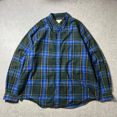 Eddie Bauer フランネルシャツ XXL チェック BD ハンガリー製