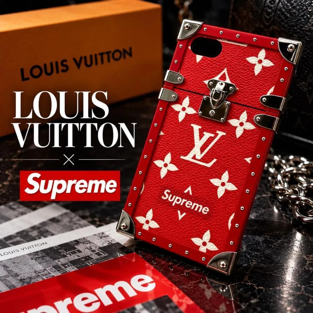 美品 希少 ルイヴィトン シュプリーム コラボ スマホケース モノグラム