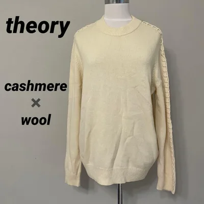 theory セオリー レディース 長袖 カシミヤ ニット セーター アイボリー