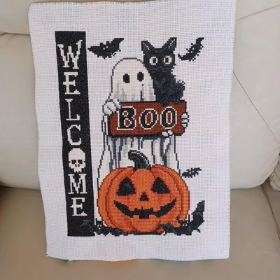 クロスステッチ完成品 ハロウィーン